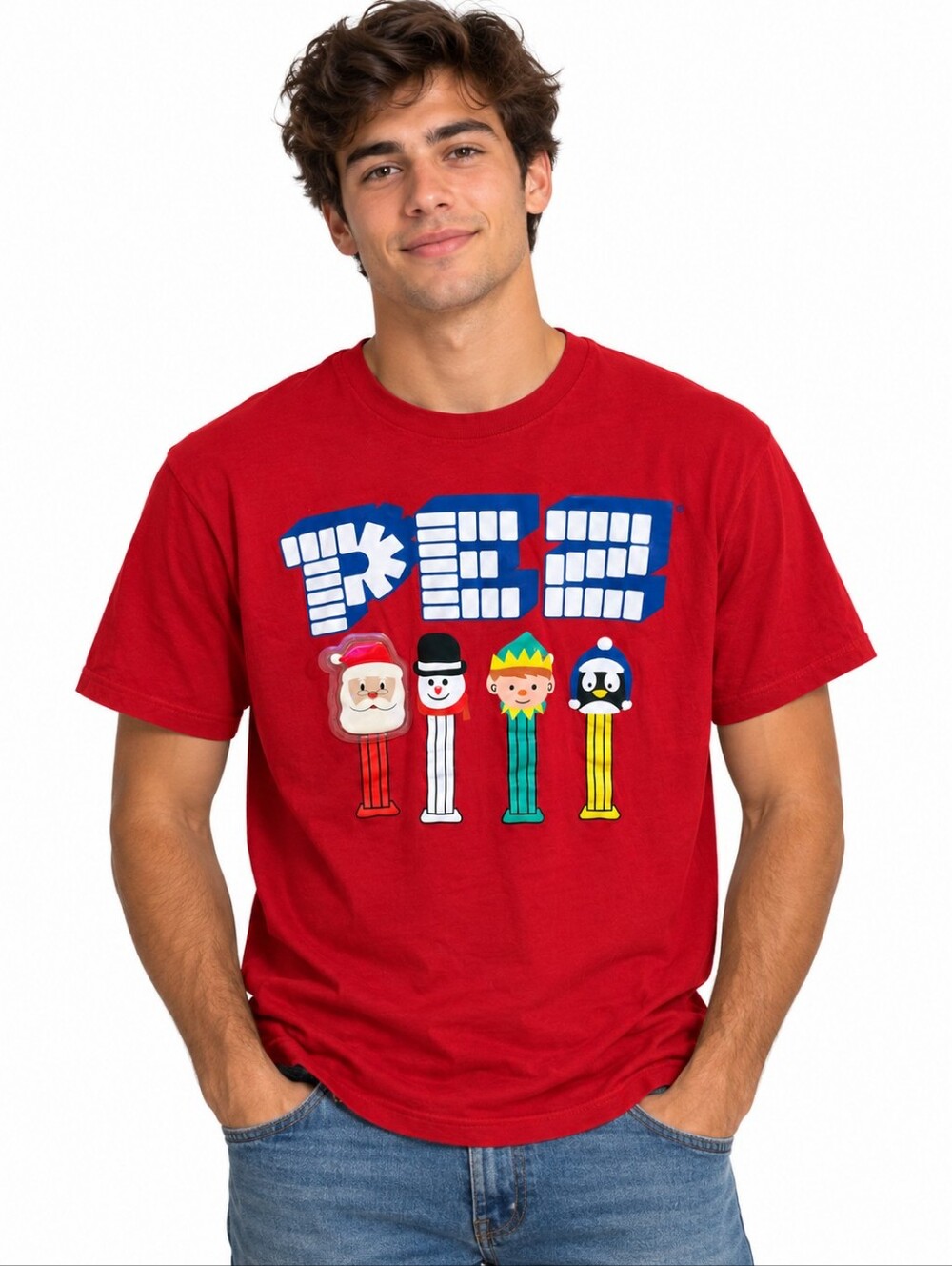 PEZ Christmas Holiday Graphic T-Shirt Red Men's Medium 2019